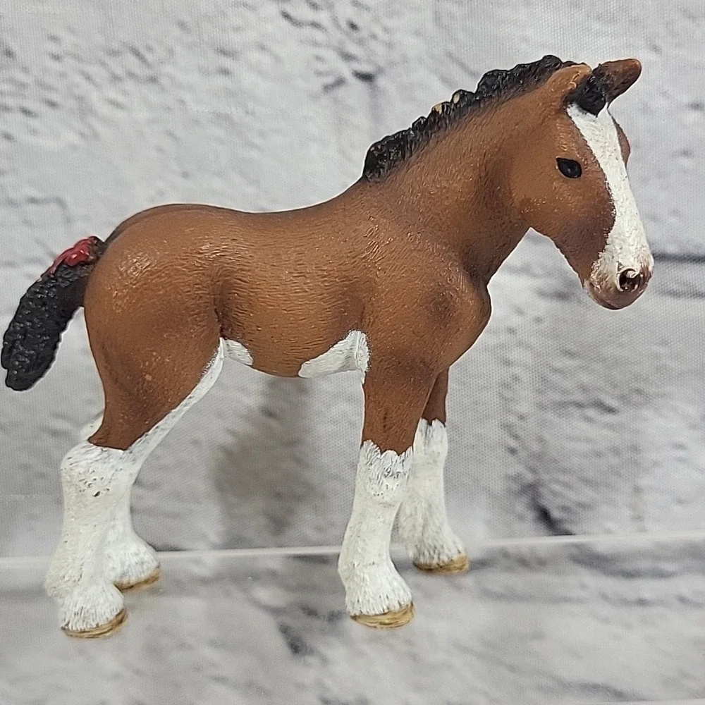 Schleich Horse Figures Lot Of 3 Pinto Stallion‎ Clydesdale Foal Riding Pony